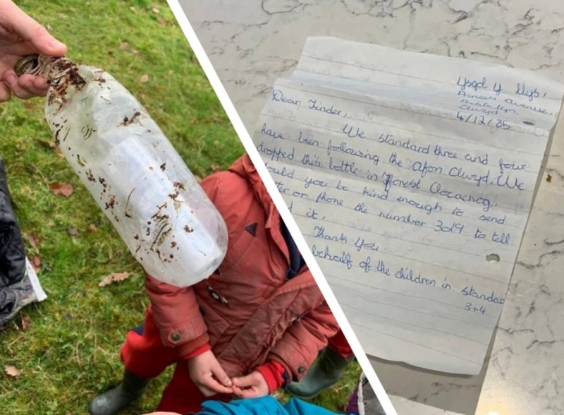 Мать с сыновьями нашла на берегу реки бутылку, в которой было спрятано письмо от школьников из прошлого