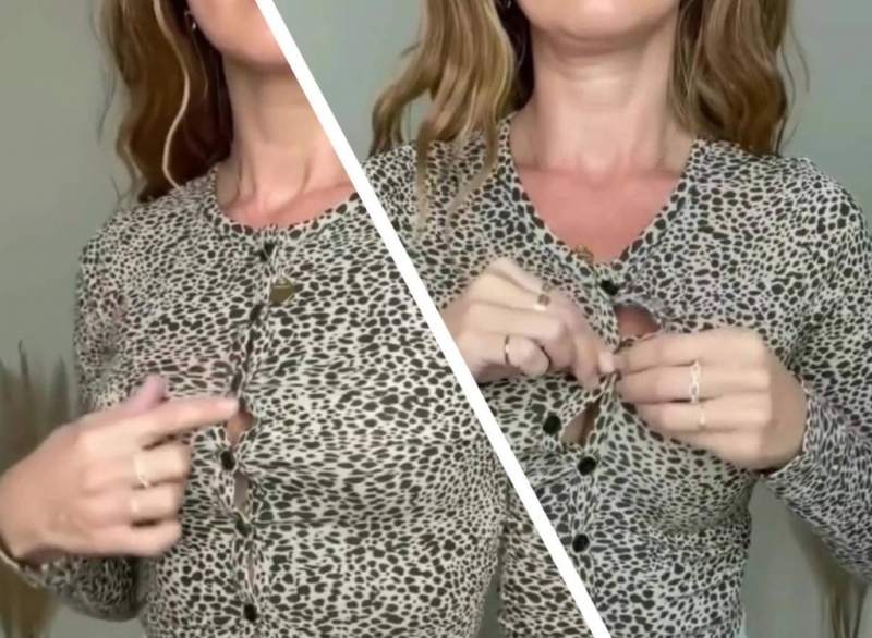 Лайфхак для девушек: как по-новому застегнуть рубашку и выделить грудь