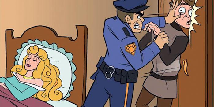 6 забавных комиксов о том, что было бы, если бы в мультиках Диснея была полиция