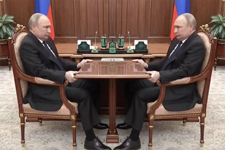 Путин вцепился в стол на встрече с Шойгу и попал в мемы