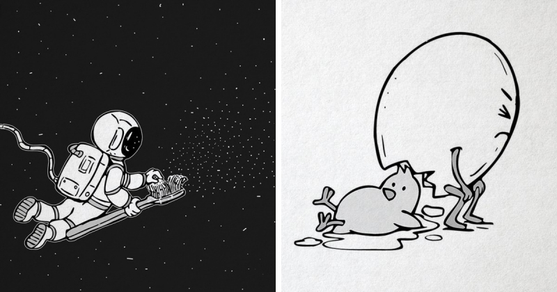 16 забавных комиксов от чилийского карикатуриста, который показывает привычные предметы с неожиданной стороны